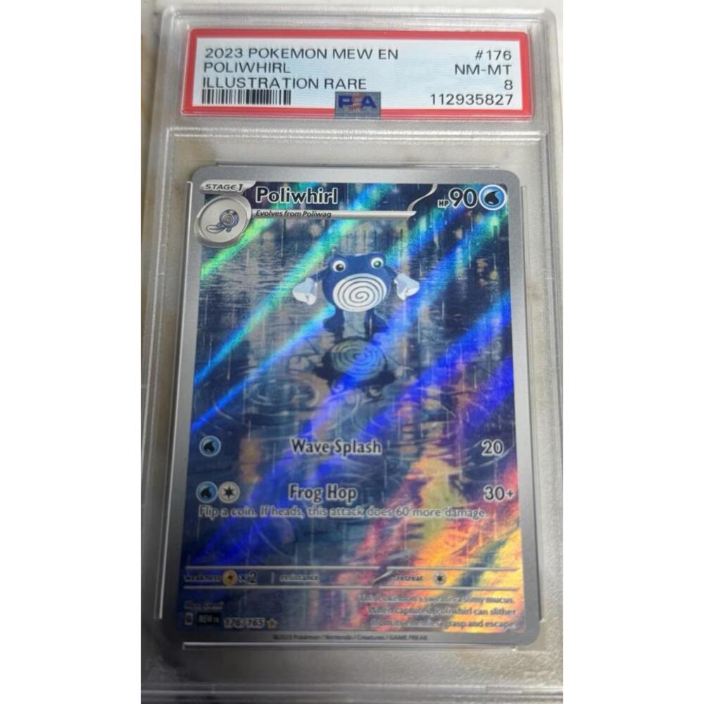 Poliwhirl Illustration Rare Pokemon Mew En-151 176/165 PSA 8